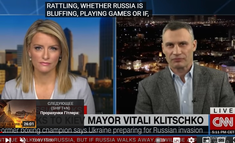 Кличко в эфире CNN прошелся по Путину