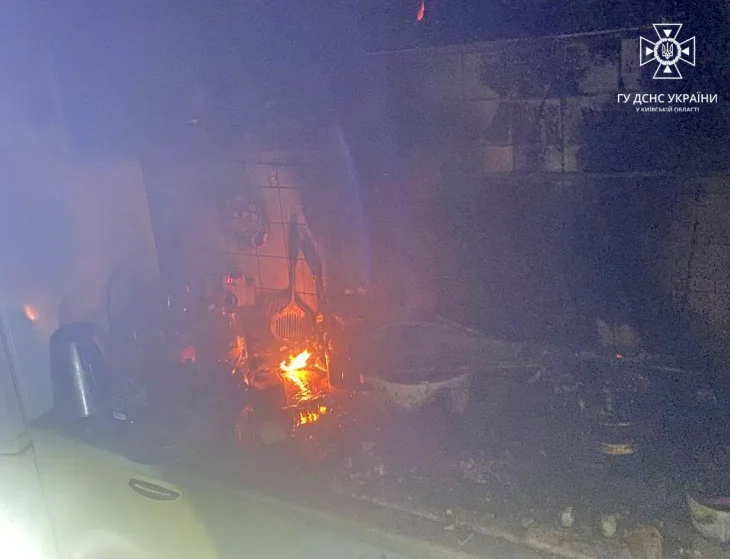 У Київській області з пожежі врятували чоловіка та його кота (ФОТО)