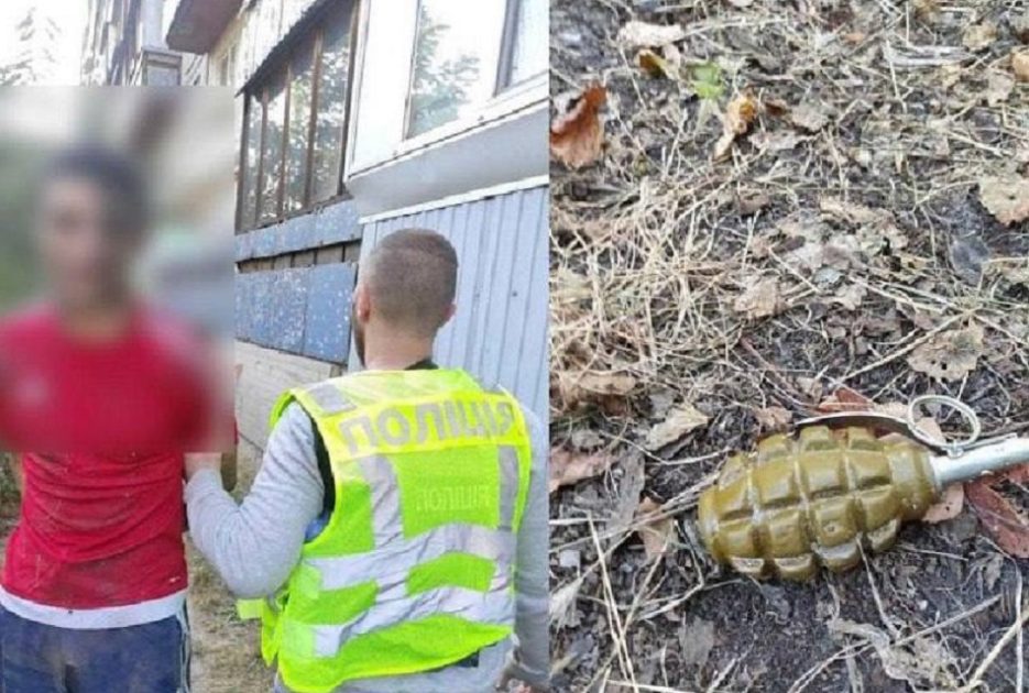 У Києві чоловік підірвав бойову гранату біля багатоповерхівки