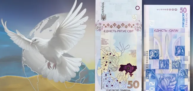 НБУ продає пам’ятну банкноту «Єдність рятує світ» за 245 грн