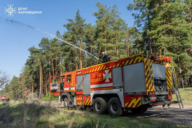 На Харківщині ліквідовано масштабну лісову пожежу