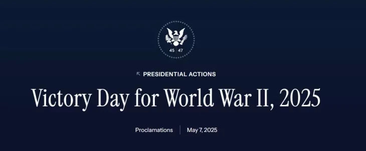 Трамп проголосив 8 травня Днем Перемоги у Другій світовій війні