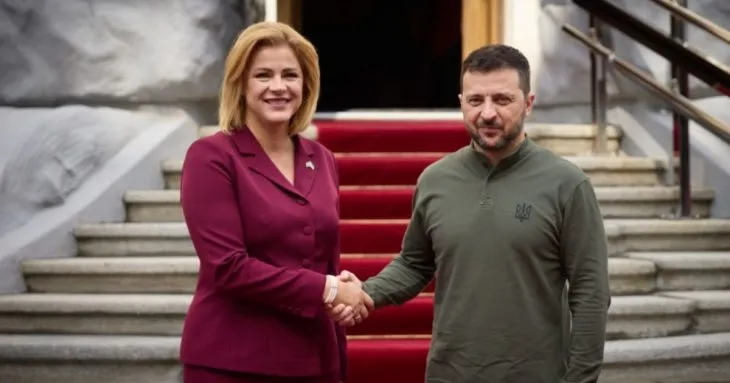 У Києві Зеленський і прем’єрка Латвії обговорили оборонну підтримку та євроінтеграцію України