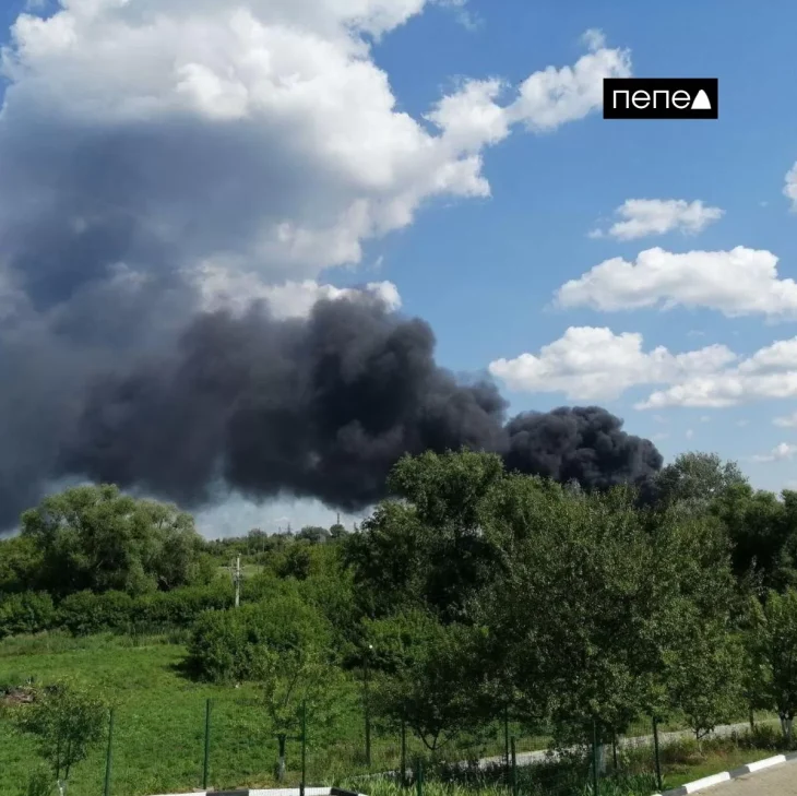 Дрон влучив у хімічний завод у Шебекіно: двоє постраждалих та пожежа