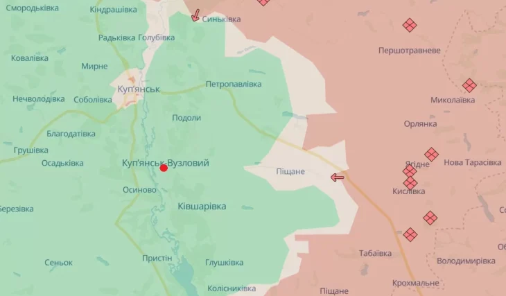 ЗСУ спростували заяви рф про захоплення Куп’янська-Вузлового