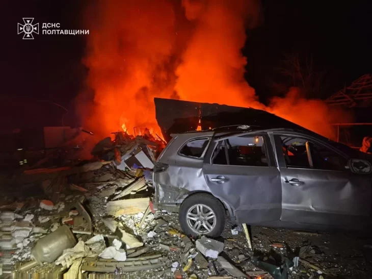 На Полтавщині пошкоджено школу, магазини й будинки після ударів
