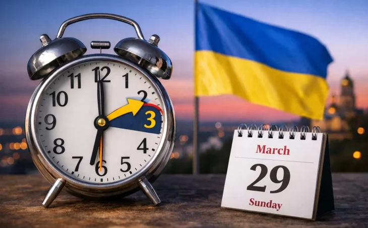 У ніч з 28 на 29 березня Україна переходить на літній час